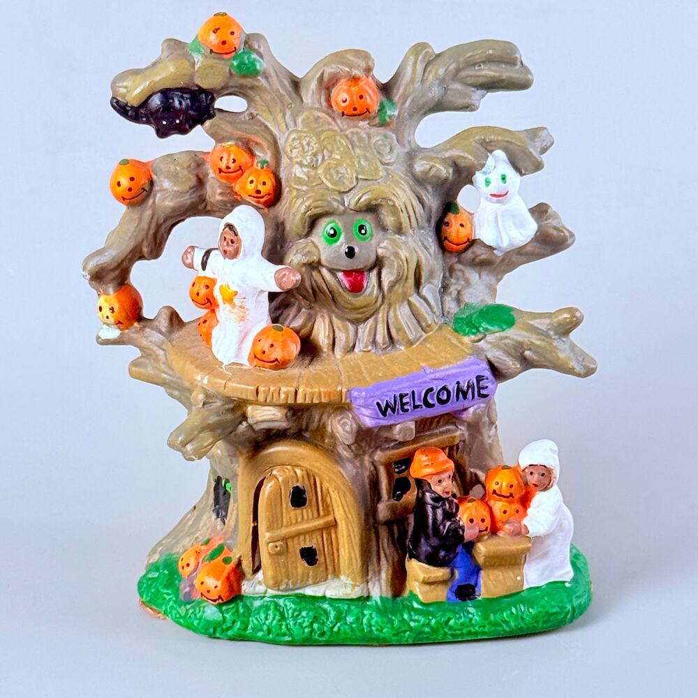 Halloween Haunted Tree Figurine 6" Ghosts Pumpkins Trick or Treat Welcome Decor